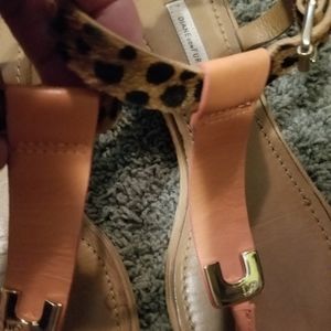 Leather and horse hair sandals